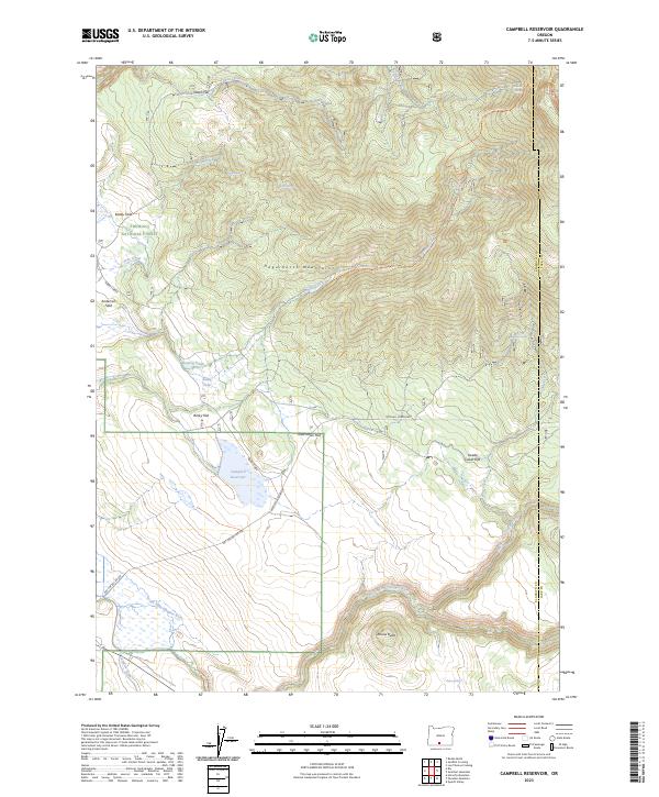 Campbell Reservoir, OR — USGS 7.5-minute topo (2023)