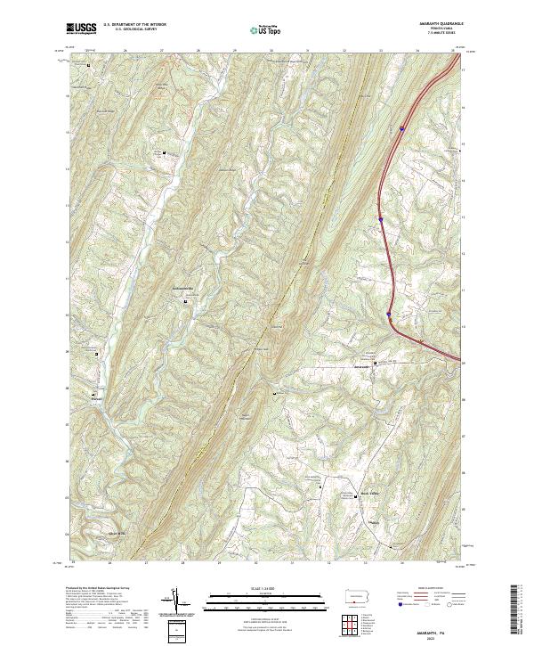 Amaranth, PA — USGS 7.5-minute topo (2023)