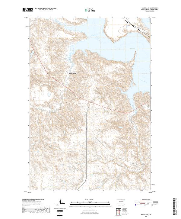 Wakpala SE, SD — USGS 7.5-minute topo (2021)