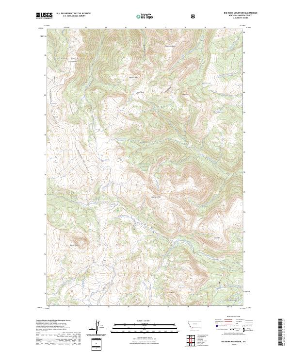 Big Horn Mountain, MT — USGS 7.5-minute topo (2024)