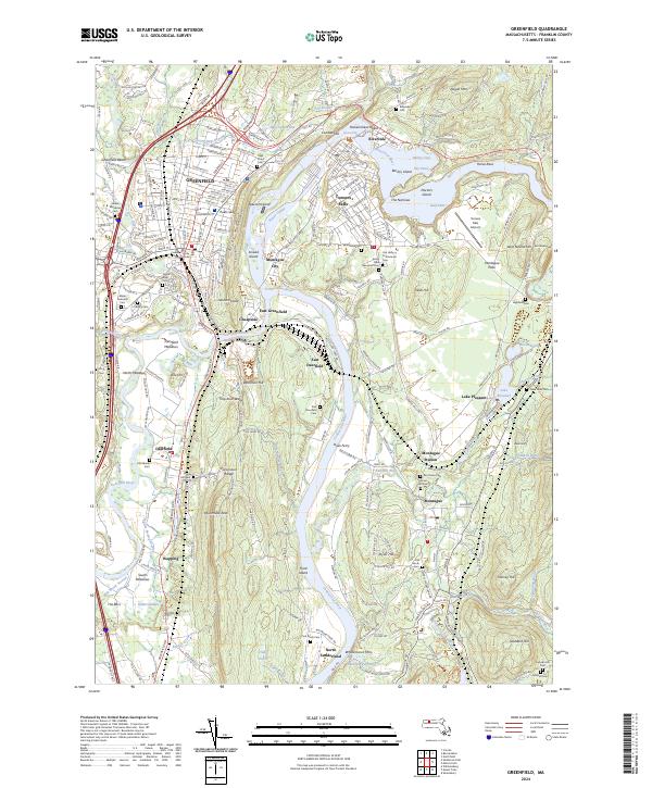 Greenfield, MA — USGS 7.5-minute topo (2024)