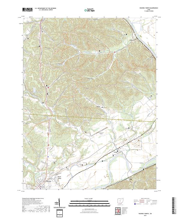 Waverly North, OH — USGS 7.5-minute topo (2023)