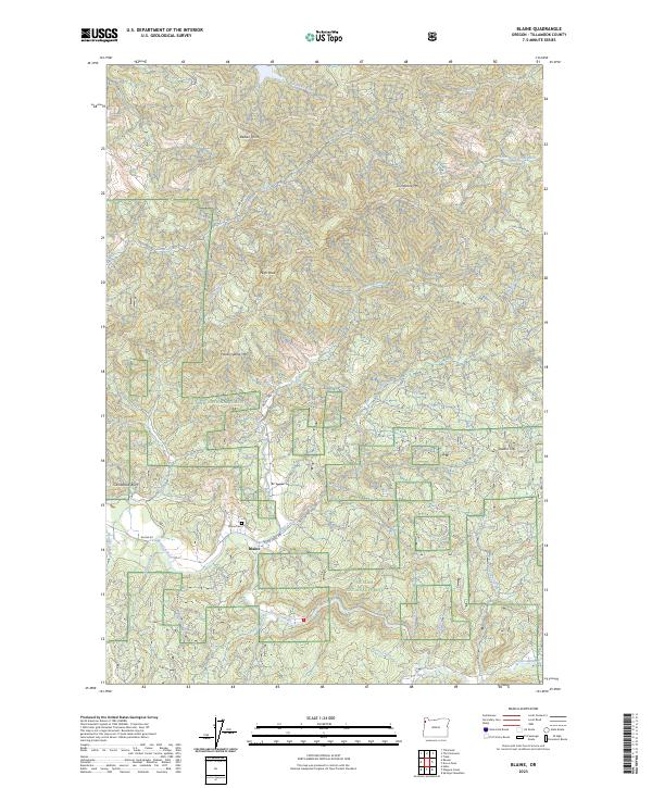 Blaine, OR — USGS 7.5-minute topo (2023)