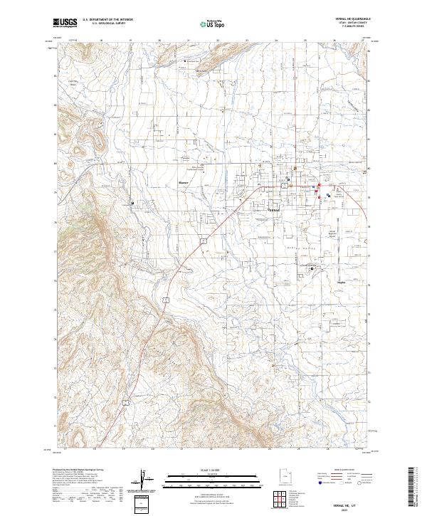 Vernal NE, UT — USGS 7.5-minute topo (2023)