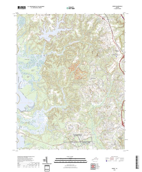 Norge, VA — USGS 7.5-minute topo (2022)