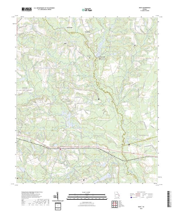Daisy, GA — USGS 7.5-minute topo (2024)