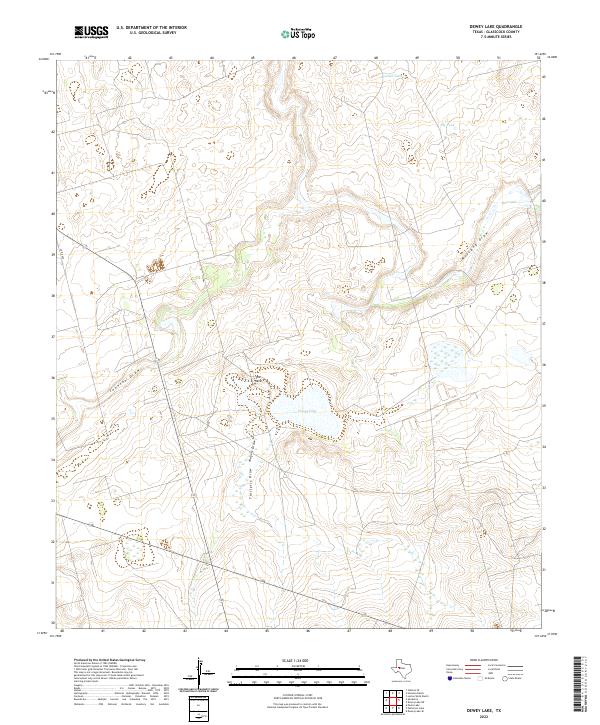 Dewey Lake, TX — USGS 7.5-minute topo (2022)
