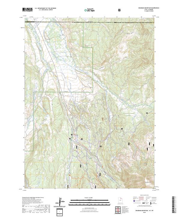 Deadman Mountain, UT-WY — USGS 7.5-minute topo (2023)