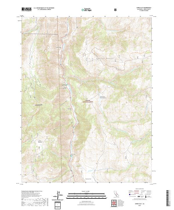 Chris Flat, CA — USGS 7.5-minute topo (2021)