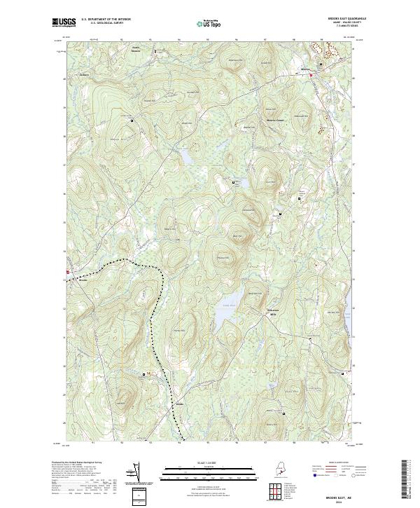 Brooks East, ME — USGS 7.5-minute topo (2024)
