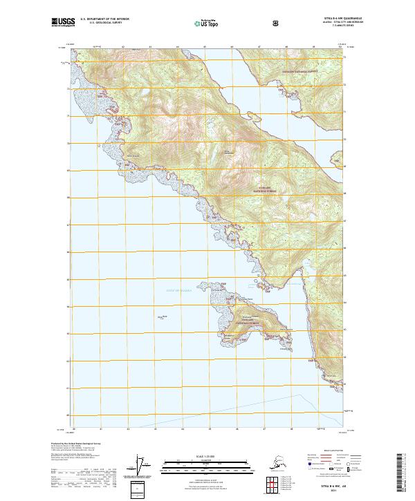 Sitka B-6 NW, AK — USGS 7.5-minute topo (2021)