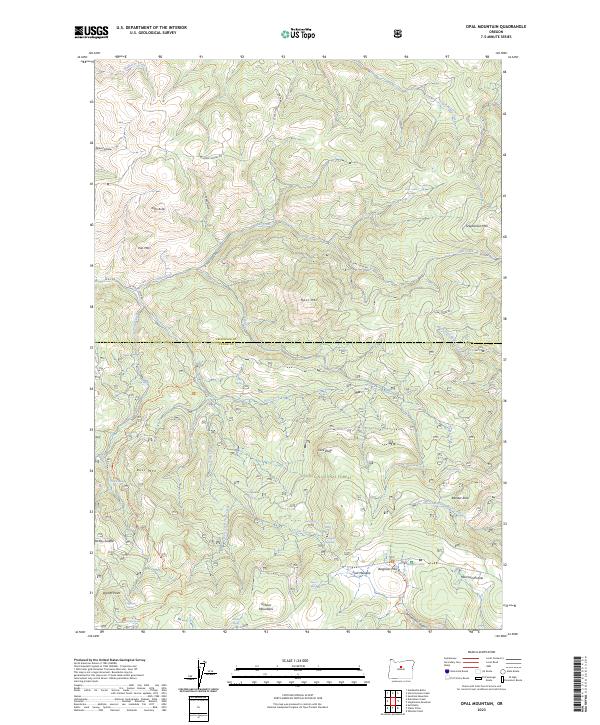 Opal Mountain, OR — USGS 7.5-minute topo (2023)