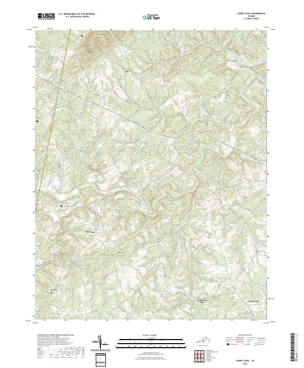 Sandy Level, VA — USGS 7.5-minute topo (2022)