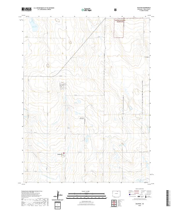Galeton, CO — USGS 7.5-minute topo (2022)