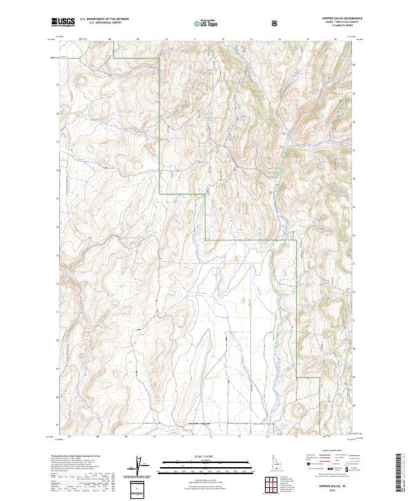 Hopper Gulch, ID — USGS 7.5-minute topo (2023)