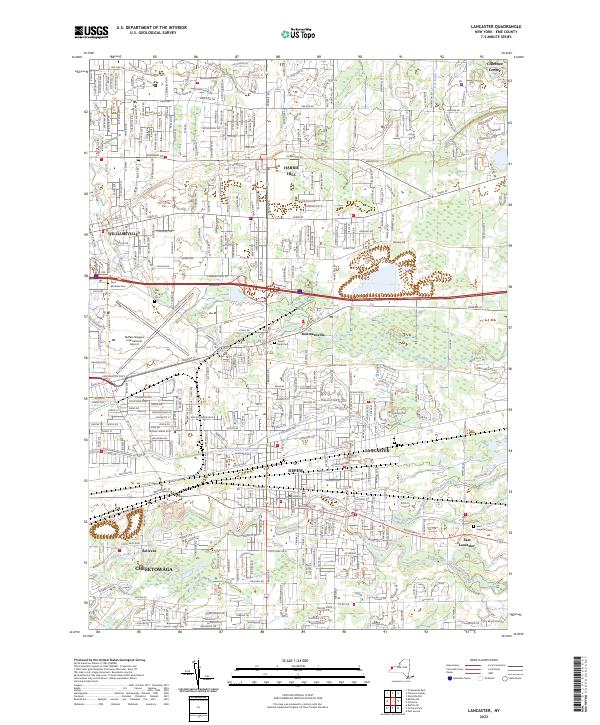 Lancaster, NY — USGS 7.5-minute topo (2023)