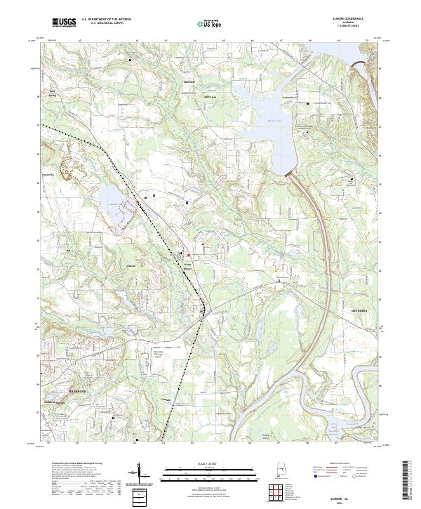 Elmore, AL — USGS 7.5-minute topo (2024)
