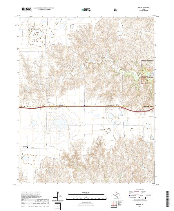 Jericho, TX — USGS 7.5-minute topo (2022)