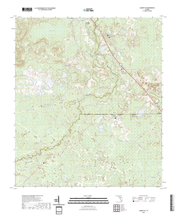 Lamont SE, FL — USGS 7.5-minute topo (2024)