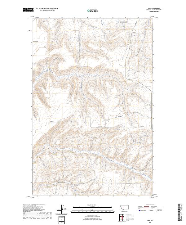 Eden, MT — USGS 7.5-minute topo (2024)