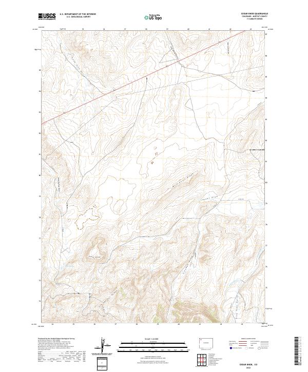 Cedar Knob, CO — USGS 7.5-minute topo (2022)