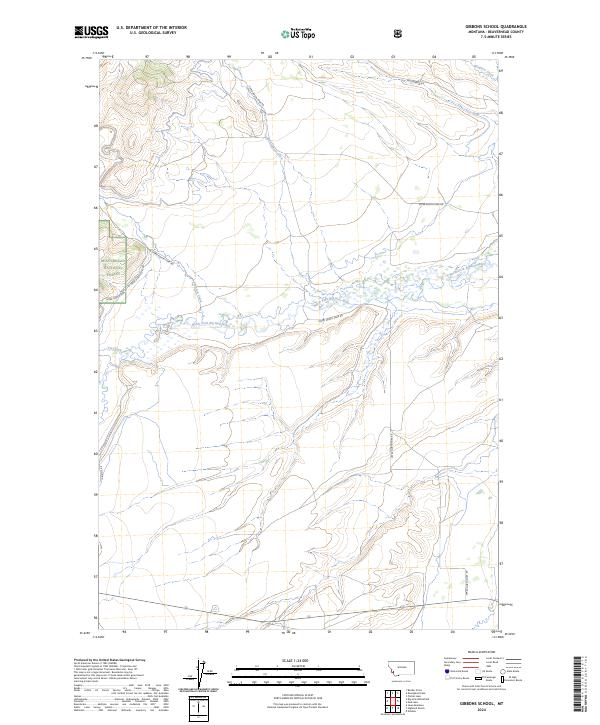 Gibbons School, MT — USGS 7.5-minute topo (2024)