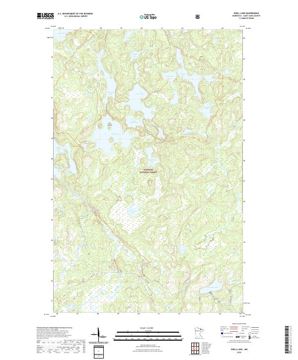 Shell Lake, MN — USGS 7.5-minute topo (2022)