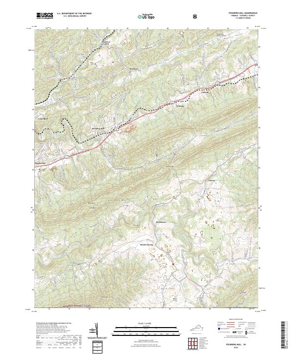 Pounding Mill, VA — USGS 7.5-minute topo (2022)