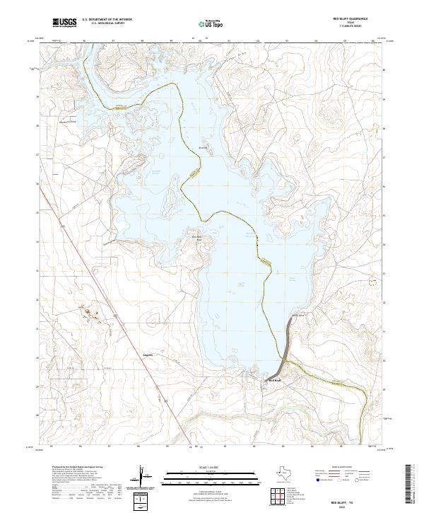 Red Bluff, TX — USGS 7.5-minute topo (2022)