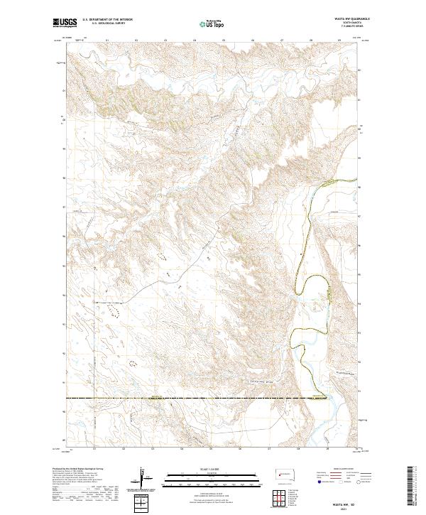 Wasta NW, SD — USGS 7.5-minute topo (2021)