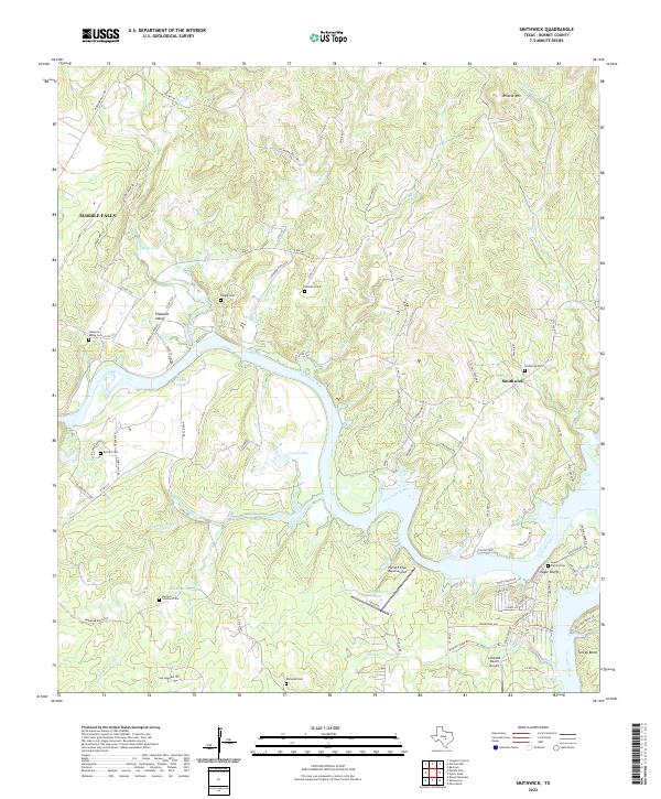 Smithwick, TX — USGS 7.5-minute topo (2022)
