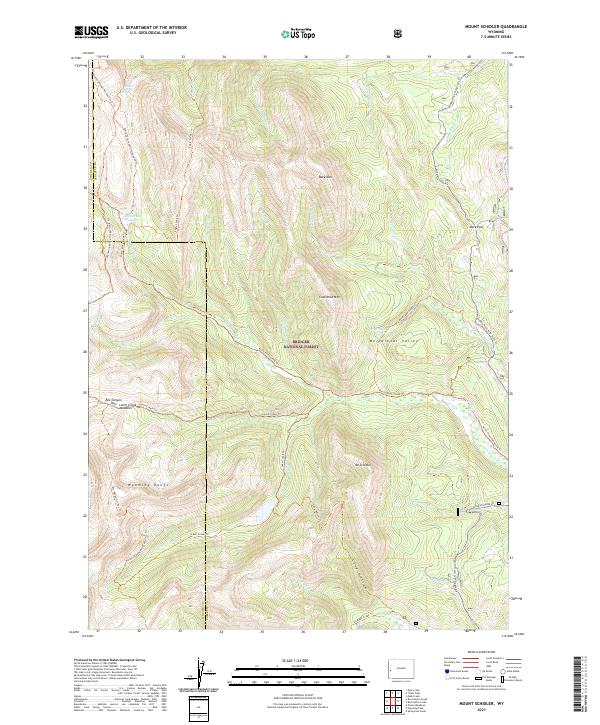 Mount Schidler, WY — USGS 7.5-minute topo (2021)