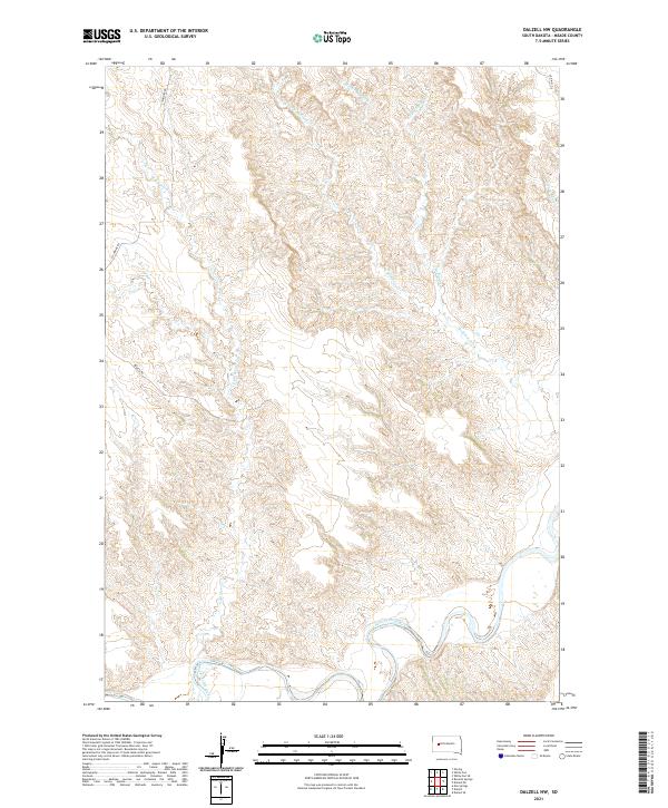 Dalzell NW, SD — USGS 7.5-minute topo (2021)