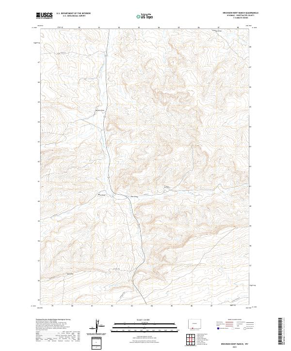 Erickson-Kent Ranch, WY — USGS 7.5-minute topo (2021)