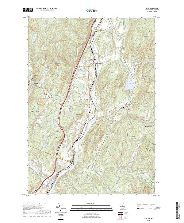 Lyme, NH-VT — USGS 7.5-minute topo (2024)