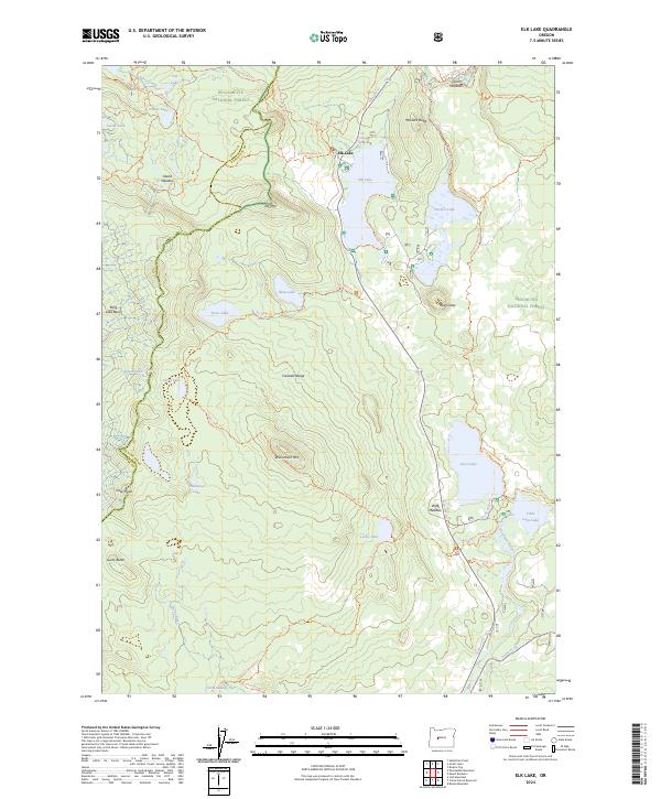 Elk Lake, OR — USGS 7.5-minute topo (2024)