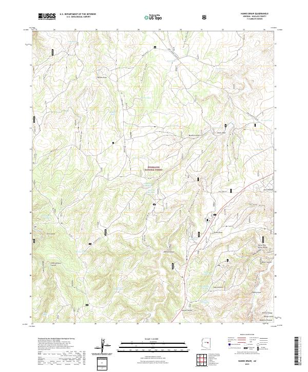 Hanks Draw, AZ — USGS 7.5-minute topo (2021)