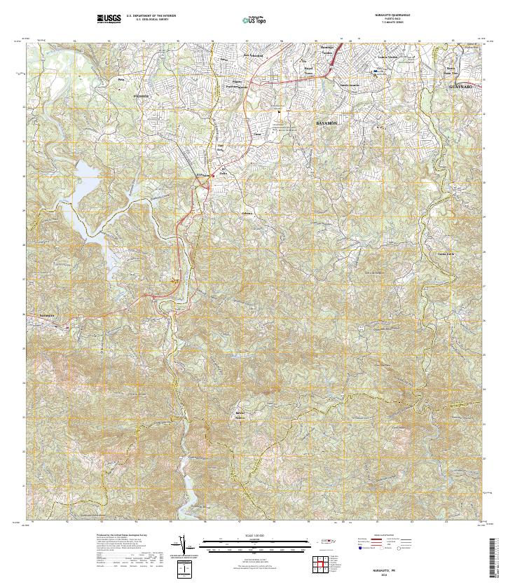 Naranjito, PR — USGS 7.5-minute topo (2024)