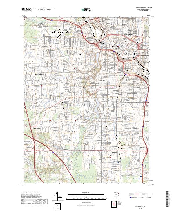 Youngstown, OH — USGS 7.5-minute topo (2023)