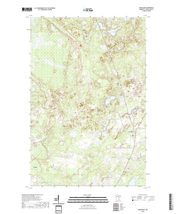 Goodland, MN — USGS 7.5-minute topo (2022)