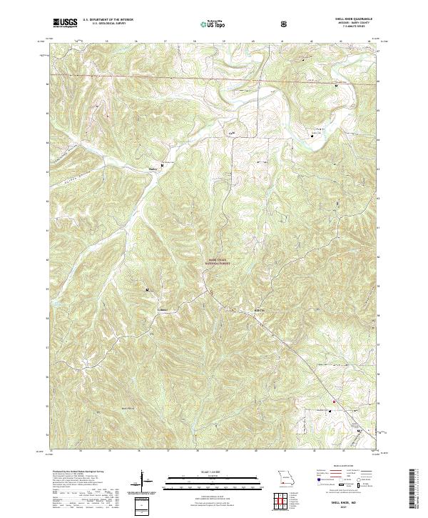 Shell Knob, MO — USGS 7.5-minute topo (2021)