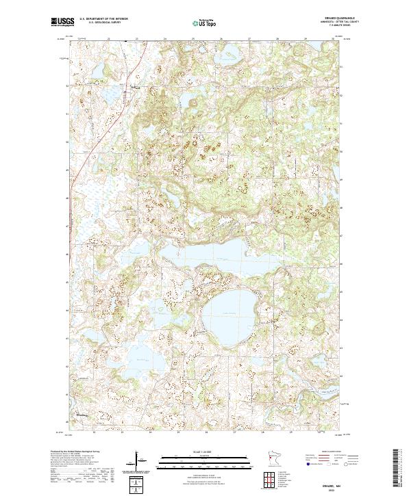 Erhard, MN — USGS 7.5-minute topo (2022)