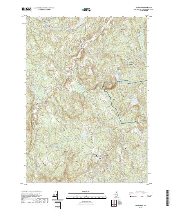 New Boston, NH — USGS 7.5-minute topo (2024)