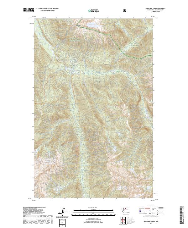 Sonny Boy Lakes, WA — USGS 7.5-minute topo (2023)