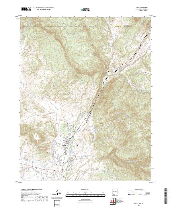 Chama, NM-CO — USGS 7.5-minute topo (2023)