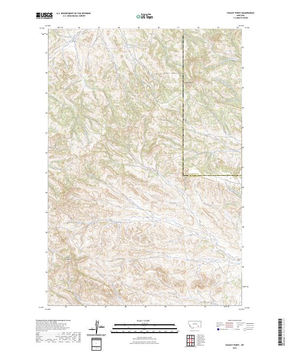 Chalky Point, MT — USGS 7.5-minute topo (2024)