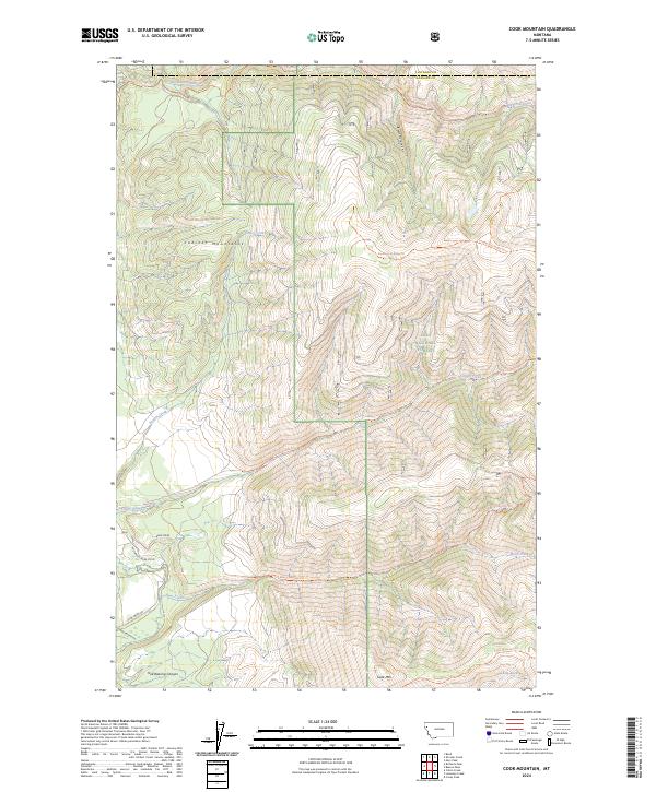 Cook Mountain, MT — USGS 7.5-minute topo (2024)
