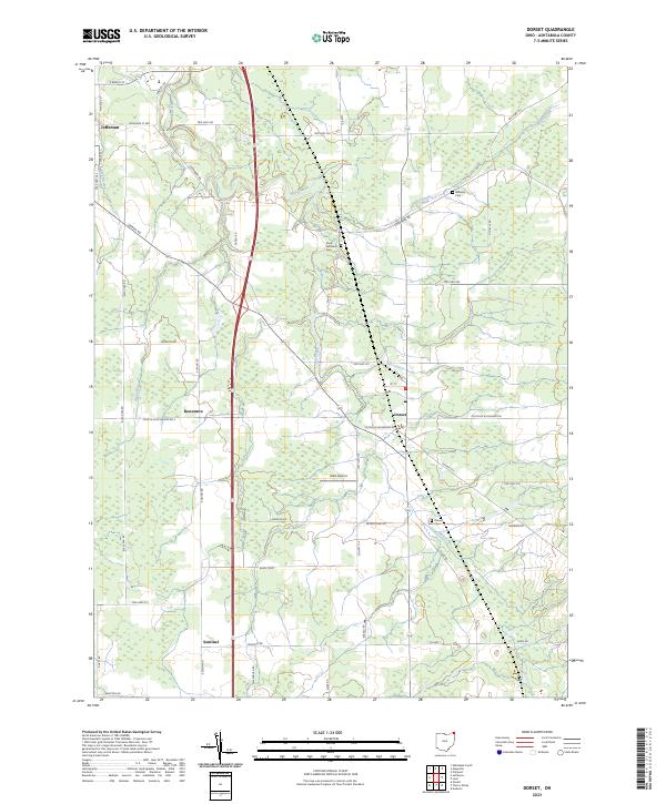 Dorset, OH — USGS 7.5-minute topo (2023)