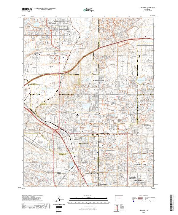 Lafayette, CO — USGS 7.5-minute topo (2022)