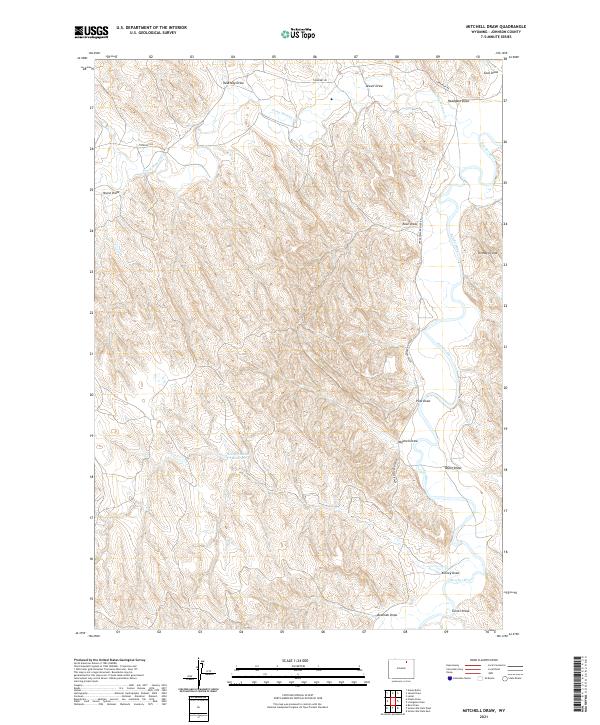 Mitchell Draw, WY — USGS 7.5-minute topo (2021)